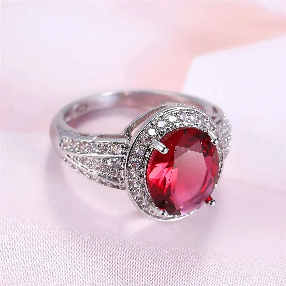 Rose Crystal & Cubic Zirconia Round Ring sold by Zulily
