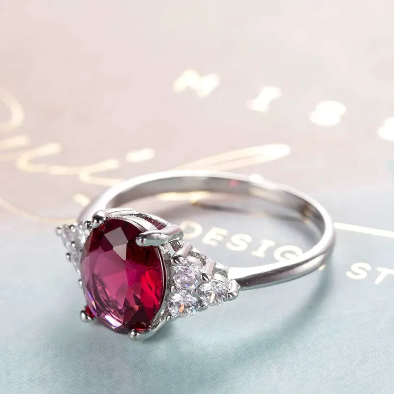 Rose Crystal & Cubic Zirconia Triangle Ring made by Zulily