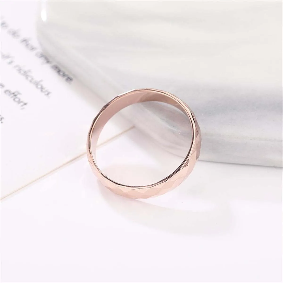 Rose Goldtone Diamond-Cut Band sold by Zulily