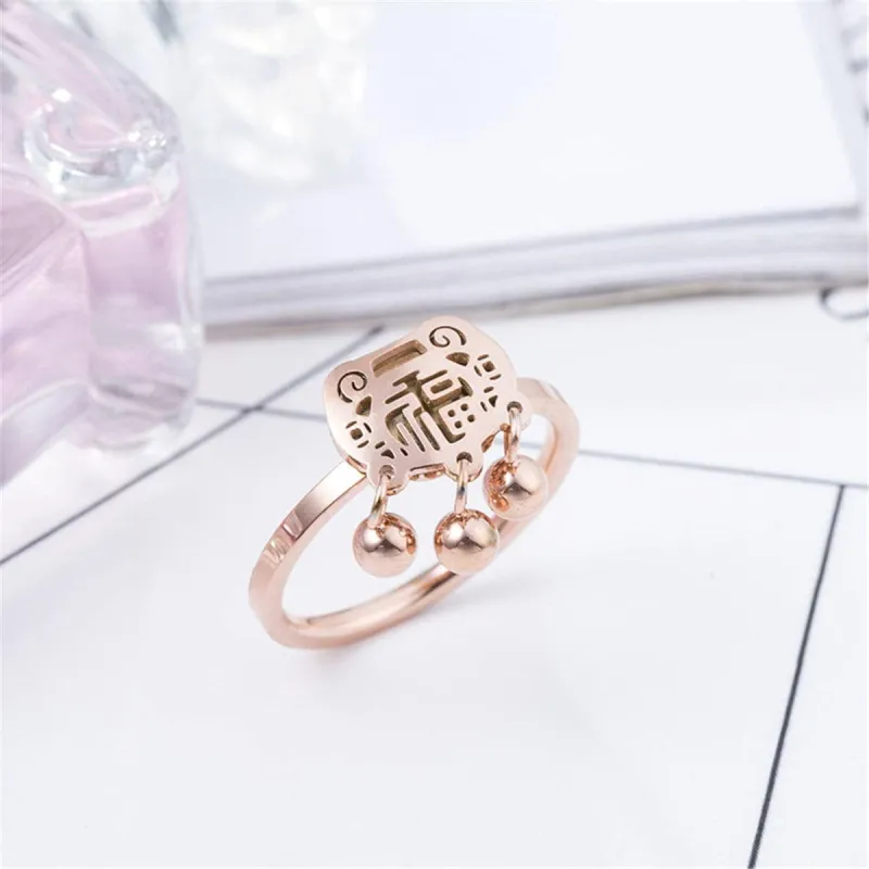 Rose Goldtone Lock Of Longevity Band Ring made by Zulily