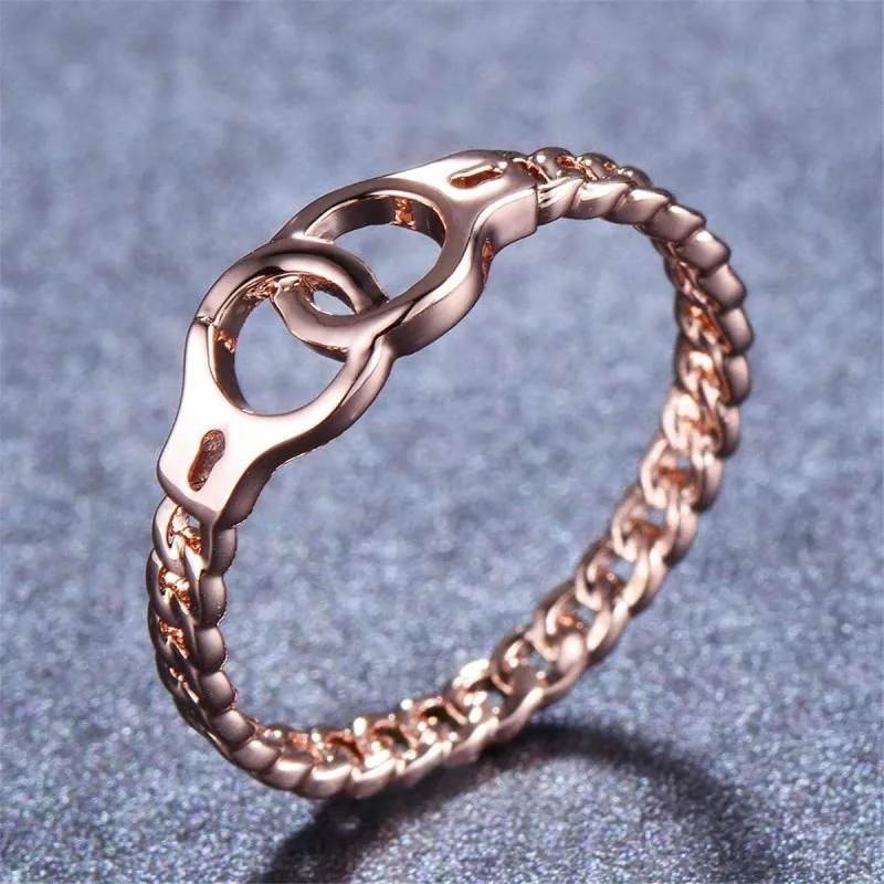 Rose Goldtone Handcuffs Ring made by Zulily