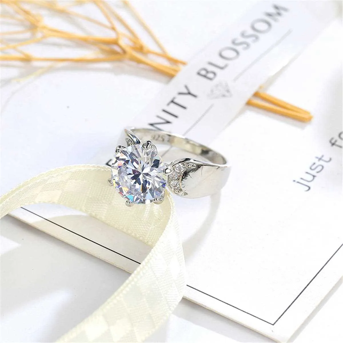 Crystal & Silvertone Round-Cut Cocktail Ring sold by Zulily