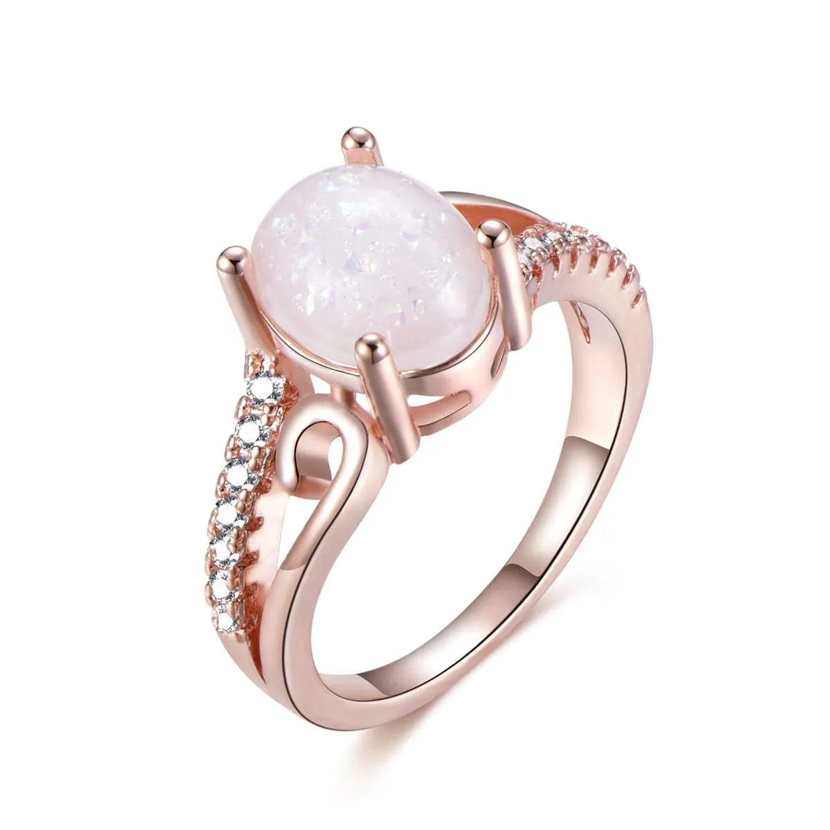 White Opal & Rose Goldtone Promise Ring sold by Zulily product image thumbnail 2