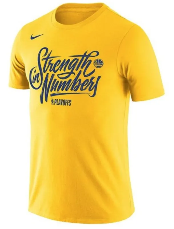 Nike Men's NBA Gsw Playoffs Bound Team Mantra Dri-Fit T-Shirt made by Nike