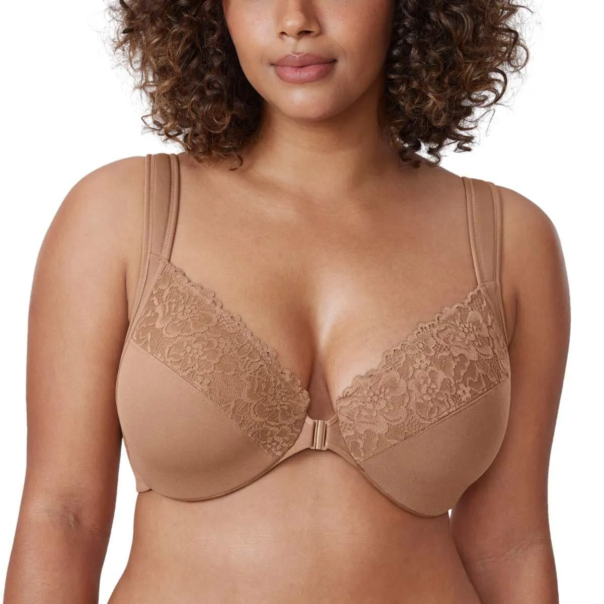 Plus Size Front Closure Lace Underwire Bra sold by Zulily product image thumbnail 4
