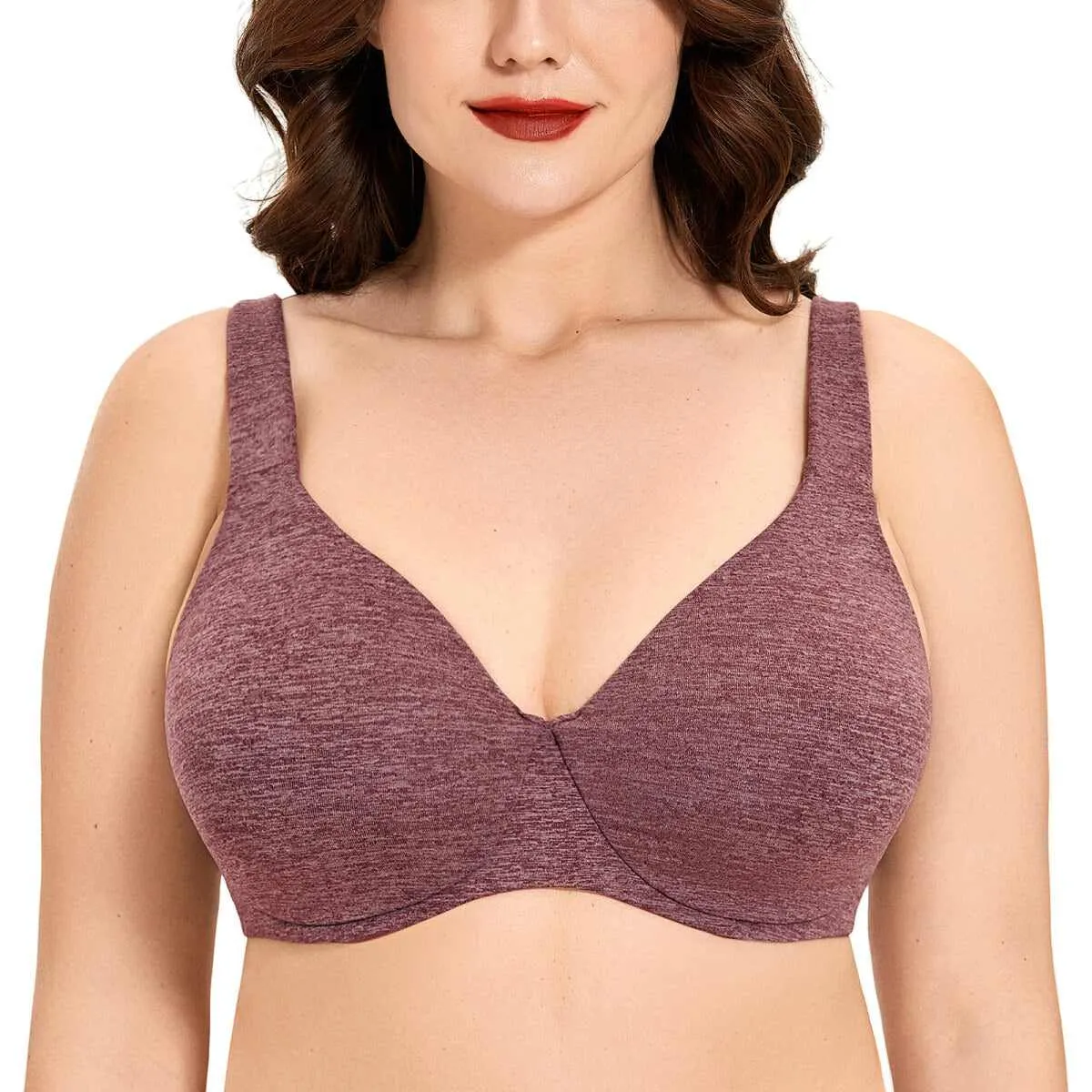 Plus Size Minimizer Underwire Bra – Full Coverage Seamless sold by Zulily product image thumbnail 2