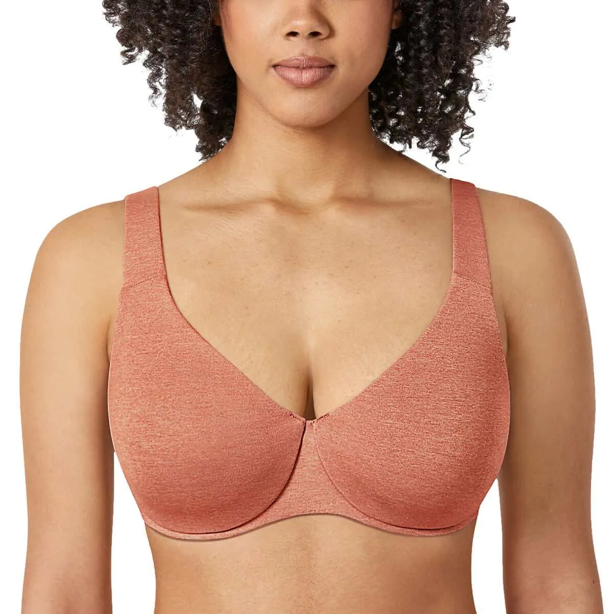 Plus Size Minimizer Underwire Bra – Full Coverage Seamless sold by Zulily