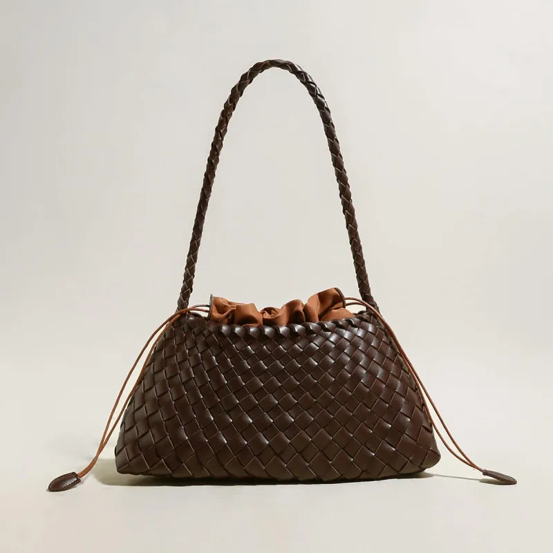 Mini Woven Trapezoid Drawstring Shoulder Bag made by Zulily