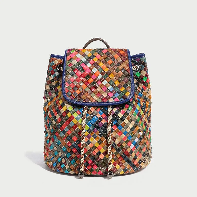 Sunset Everyday Woven Leather Backpack made by Zulily