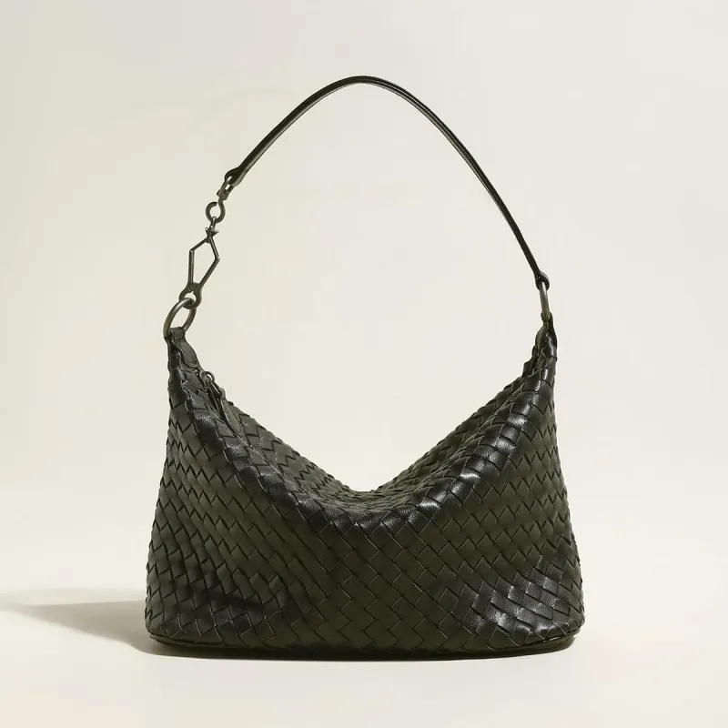 Belmont Black Slouchy Woven Shoulder Bag made by Zulily