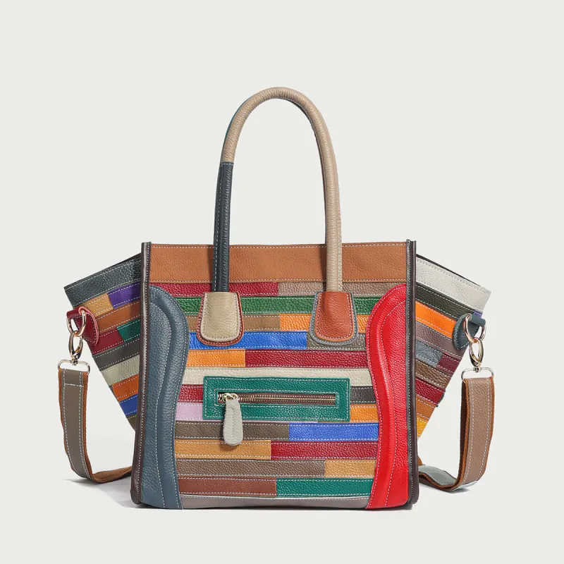 Abstract Linear Top Handle Bag made by Zulily