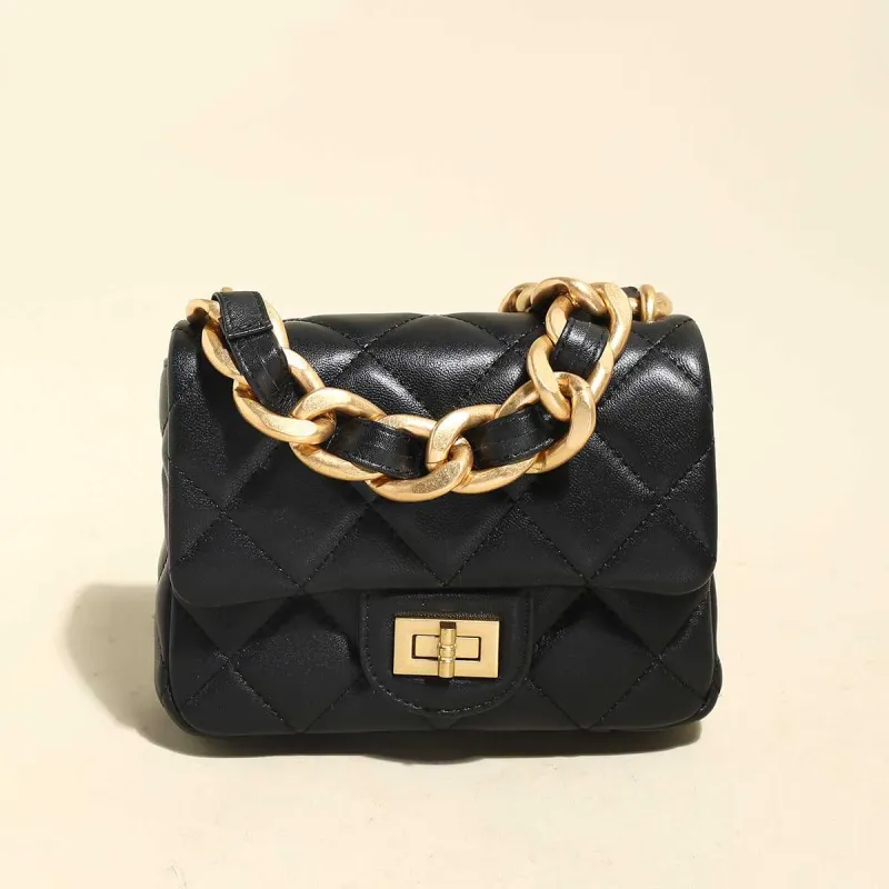 Chunky Chain Leather Strap Satchel made by Zulily