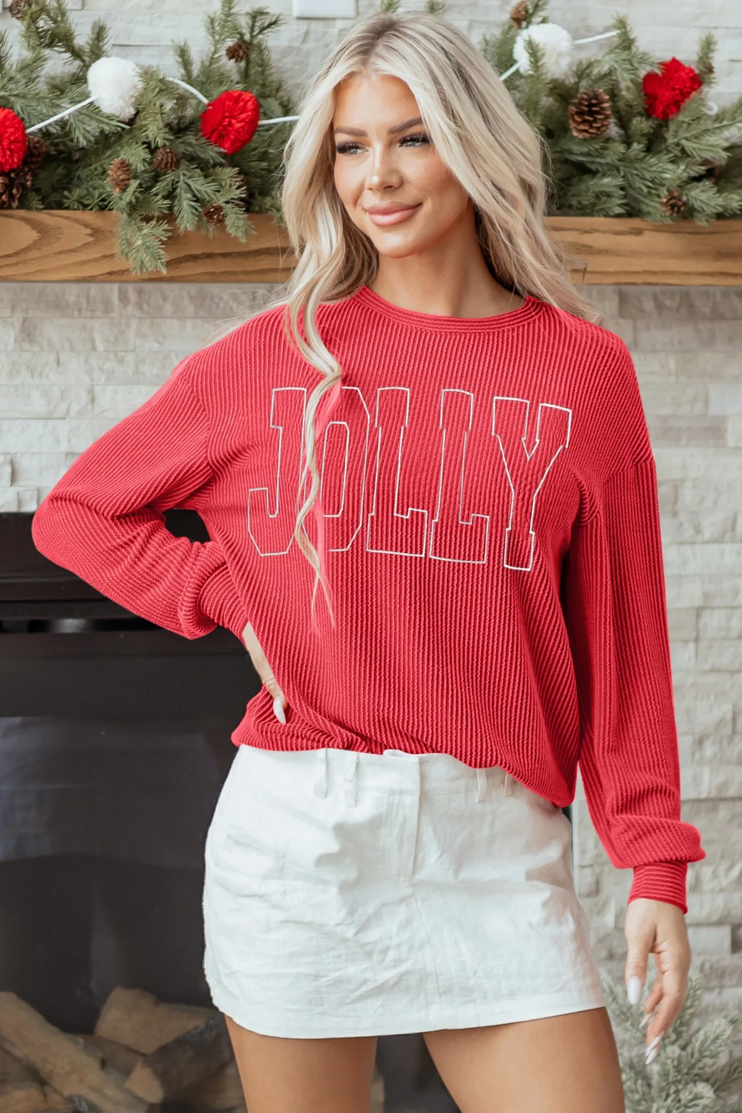 Threaded Pear Ximena Letter Graphic Loose Long Sleeve Top sold by Zulily product image thumbnail 4