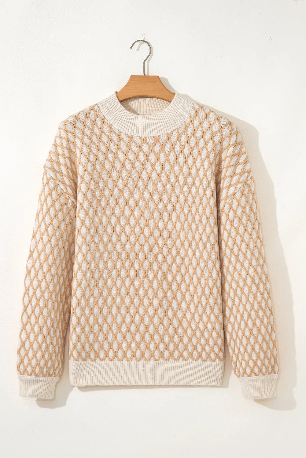 Threaded Pear Ximena Rhombus Textured Knit Sweater sold by Zulily product image thumbnail 5
