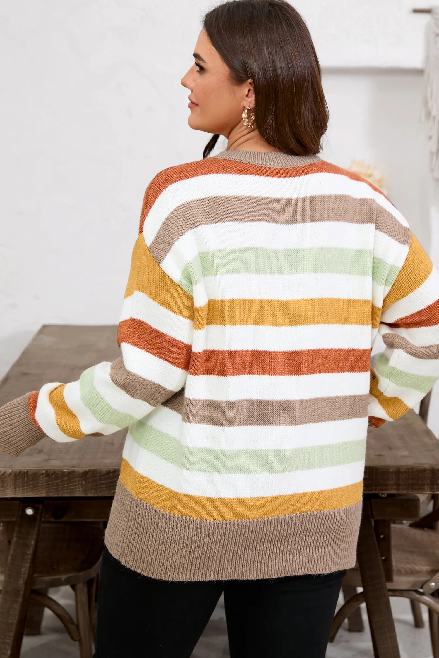 Threaded Pear Wrenleigh Colorblock Drop Shoulder PLUS Sweater sold by Zulily product image thumbnail 2