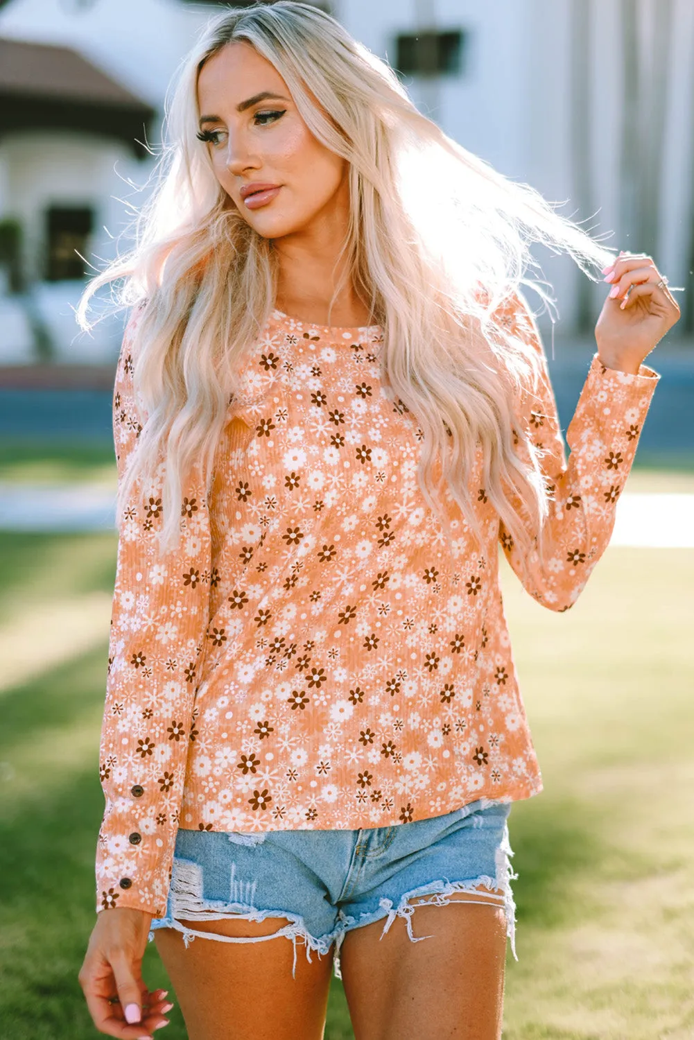 Threaded Pear Whitney Floral Knit Long Sleeve Top sold by Zulily product image thumbnail 4
