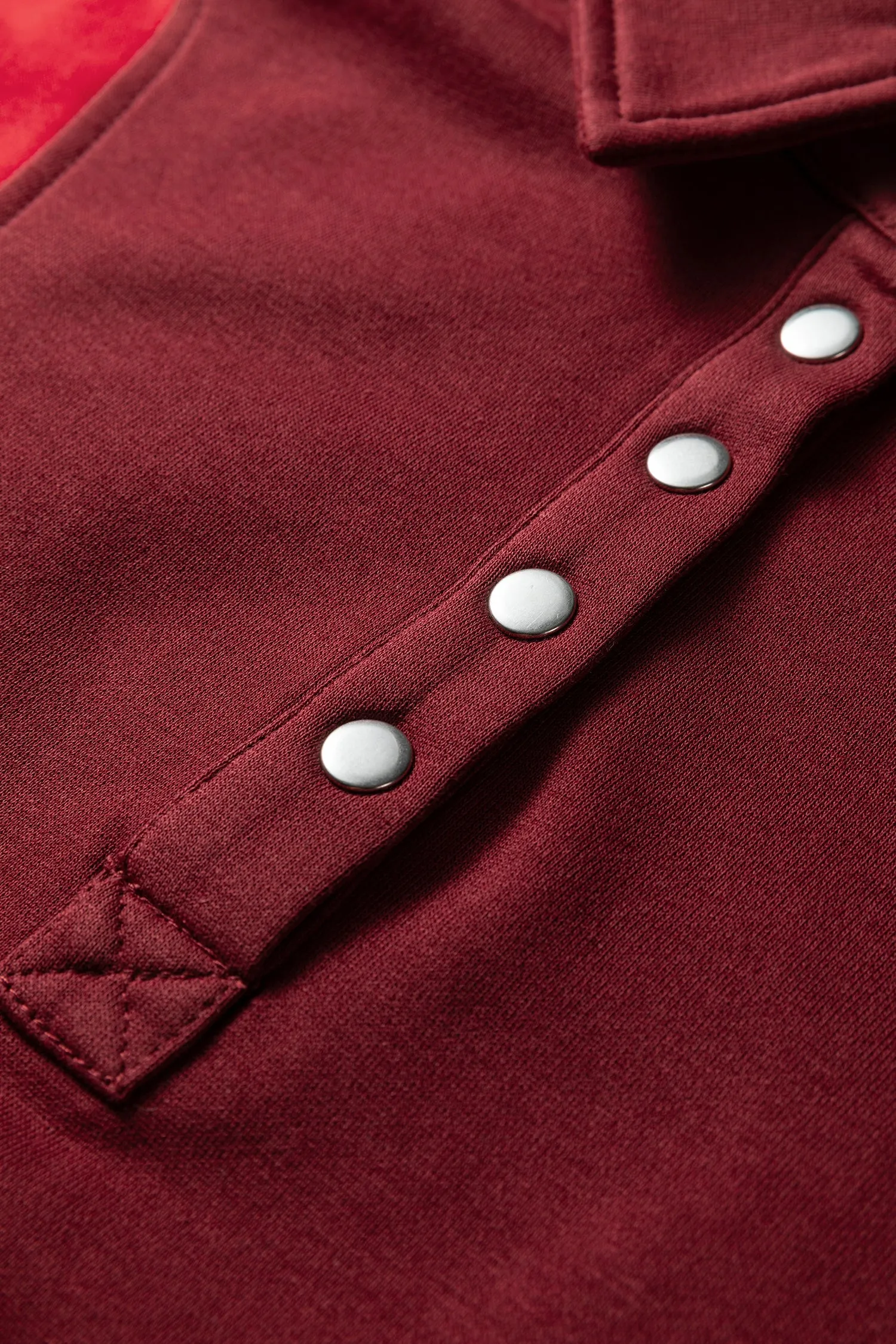 Threaded Pear Whitley Patchwork Snap Oversize Hoodie sold by Zulily product image thumbnail 5