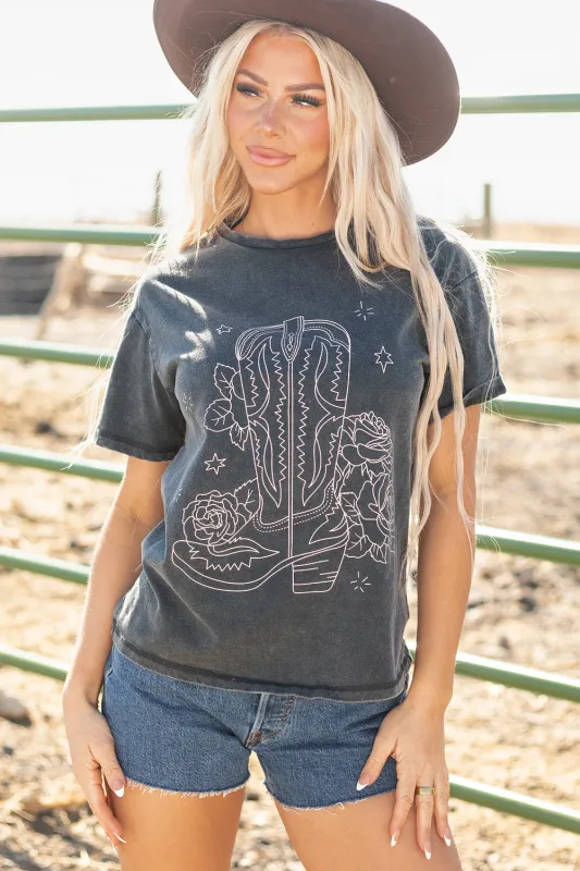 Threaded Pear Western Cowboy Boots Tee made by Threaded Pear