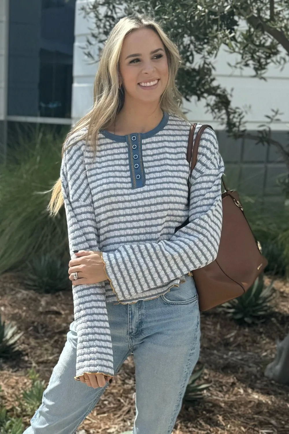 Threaded Pear Victoria Henley Top sold by Zulily product image thumbnail 5