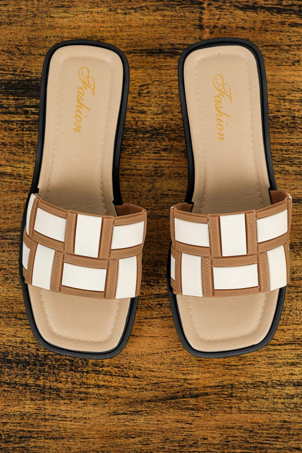 Threaded Pear Two Tone Square Toe Slippers sold by Zulily