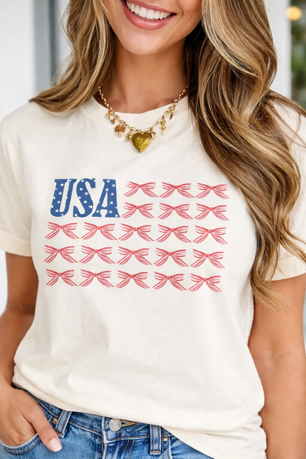 Threaded Pear Sylvie Bow Flag Tee sold by Zulily product image thumbnail 3