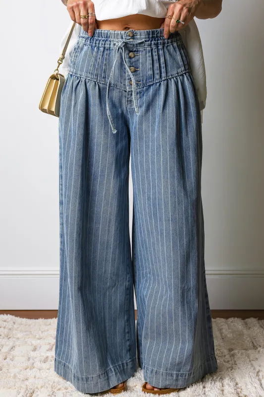 Threaded Pear Sutton Casual Wide Leg Jeans made by Threaded Pear
