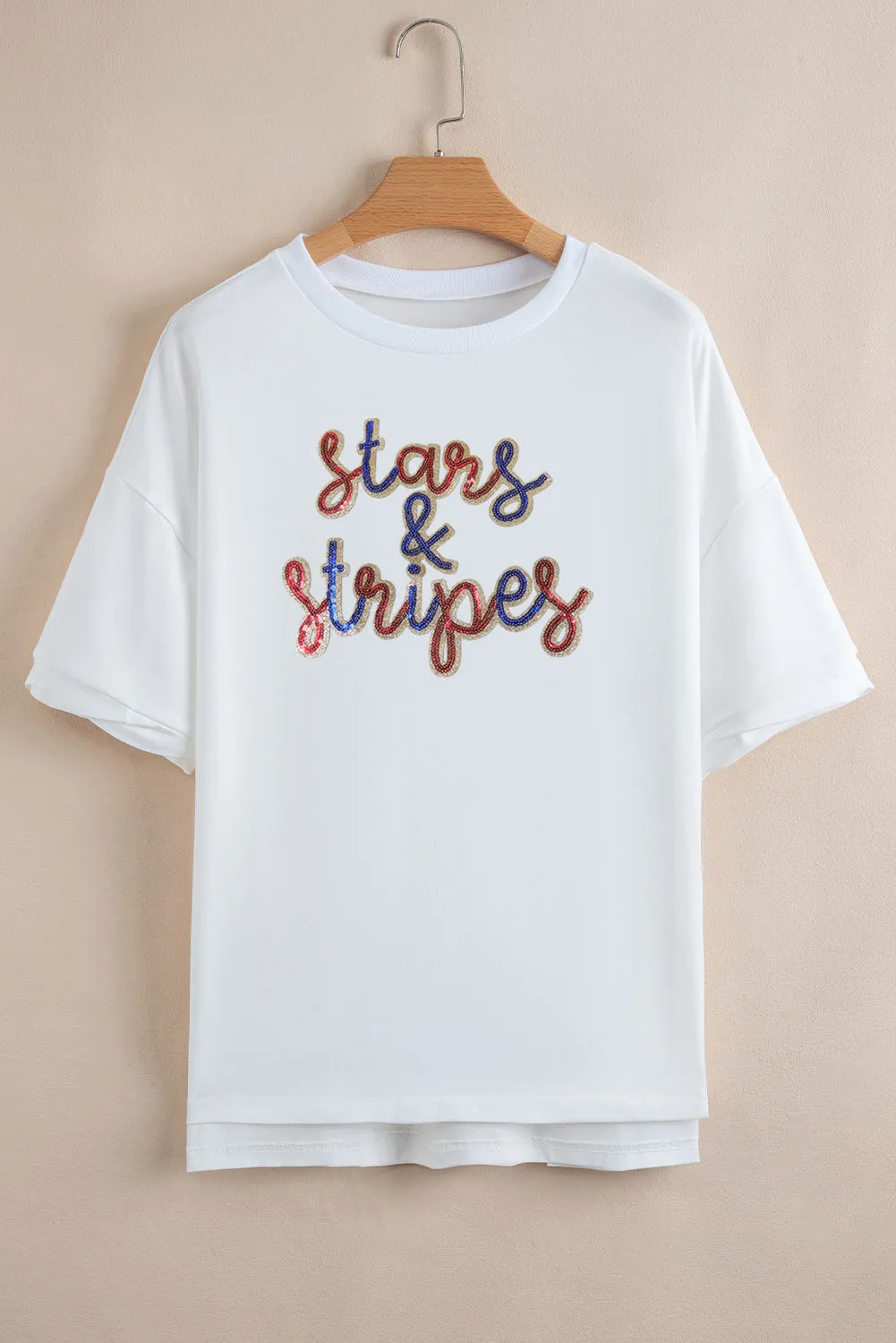 Threaded Pear Stars & stripes sequin Loose Tee sold by Zulily product image thumbnail 3