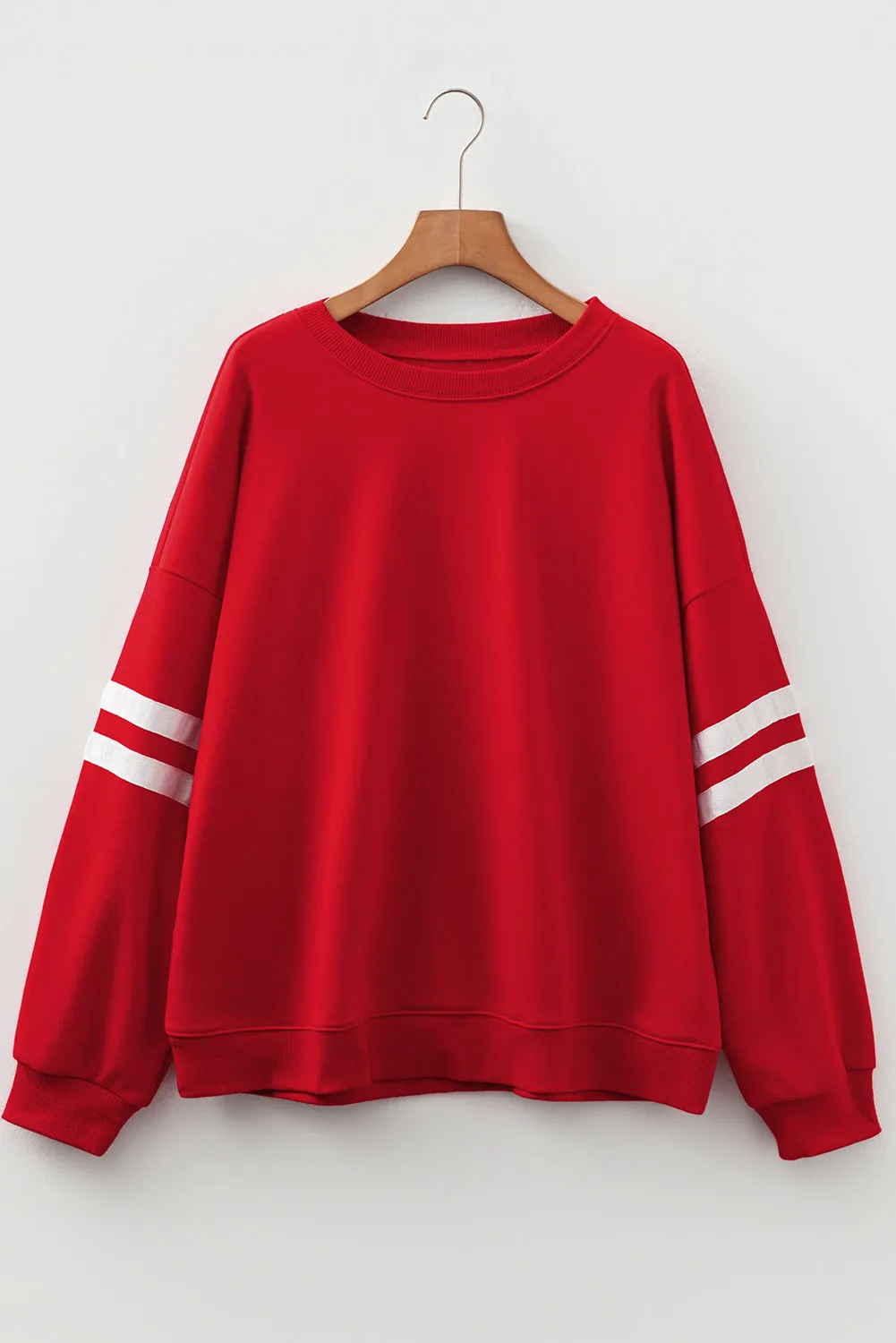 Threaded Pear Sophia Varsity Striped Detail Sweatshirt sold by Zulily product image thumbnail 5