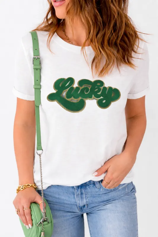 Threaded Pear Sloane Patched Graphic T Shirt made by Threaded Pear
