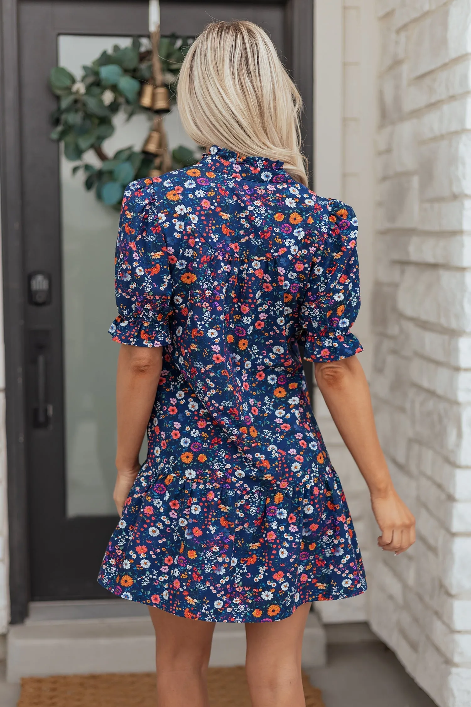 Threaded Pear Serenity Puff Sleeve Mini Dress sold by Zulily product image thumbnail 3