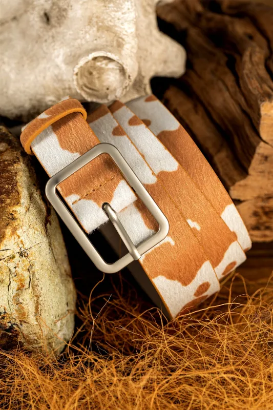 Threaded Pear Sage Hair Pu Leather Belt made by Threaded Pear