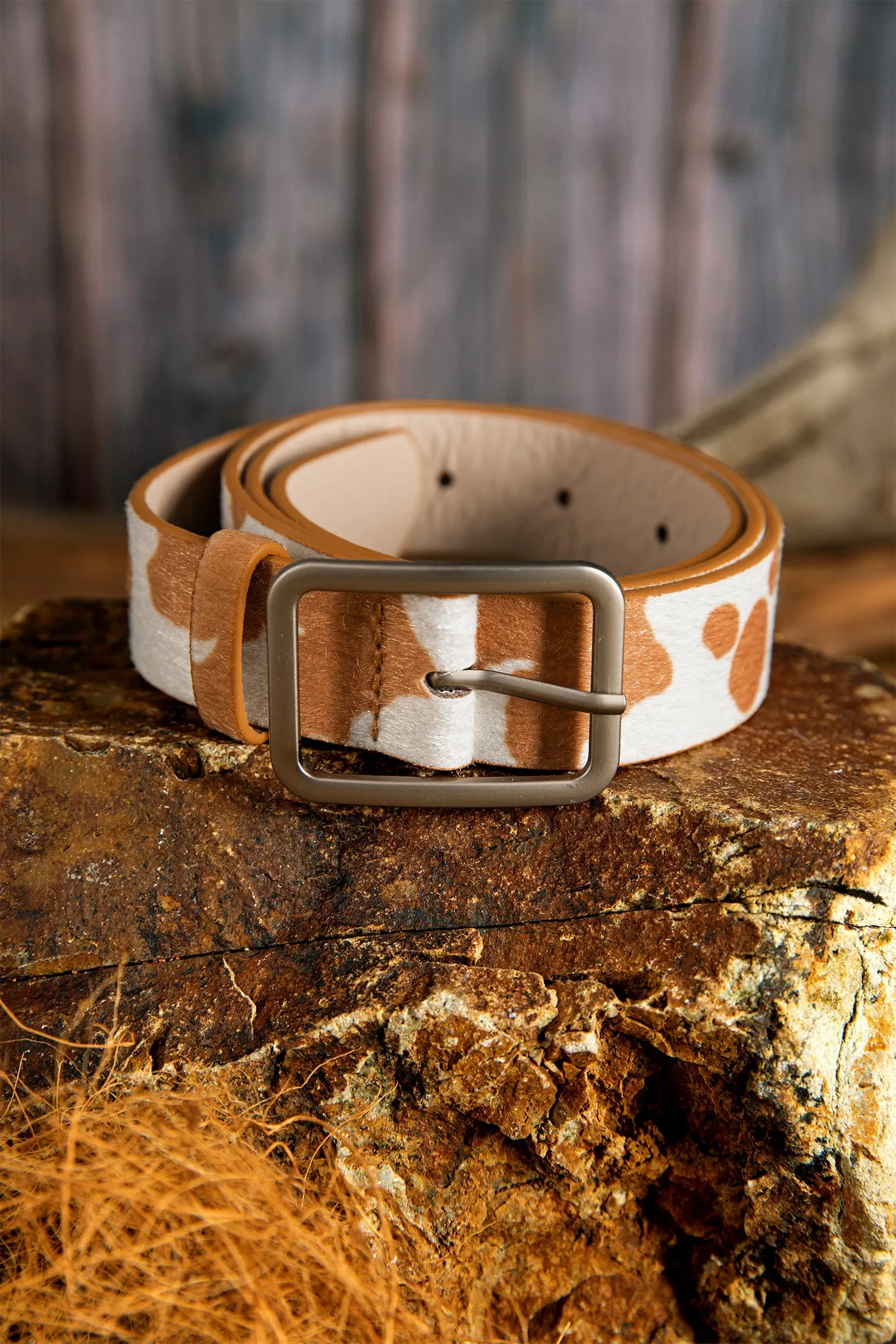 Threaded Pear Sage Hair Pu Leather Belt sold by Zulily product image thumbnail 5