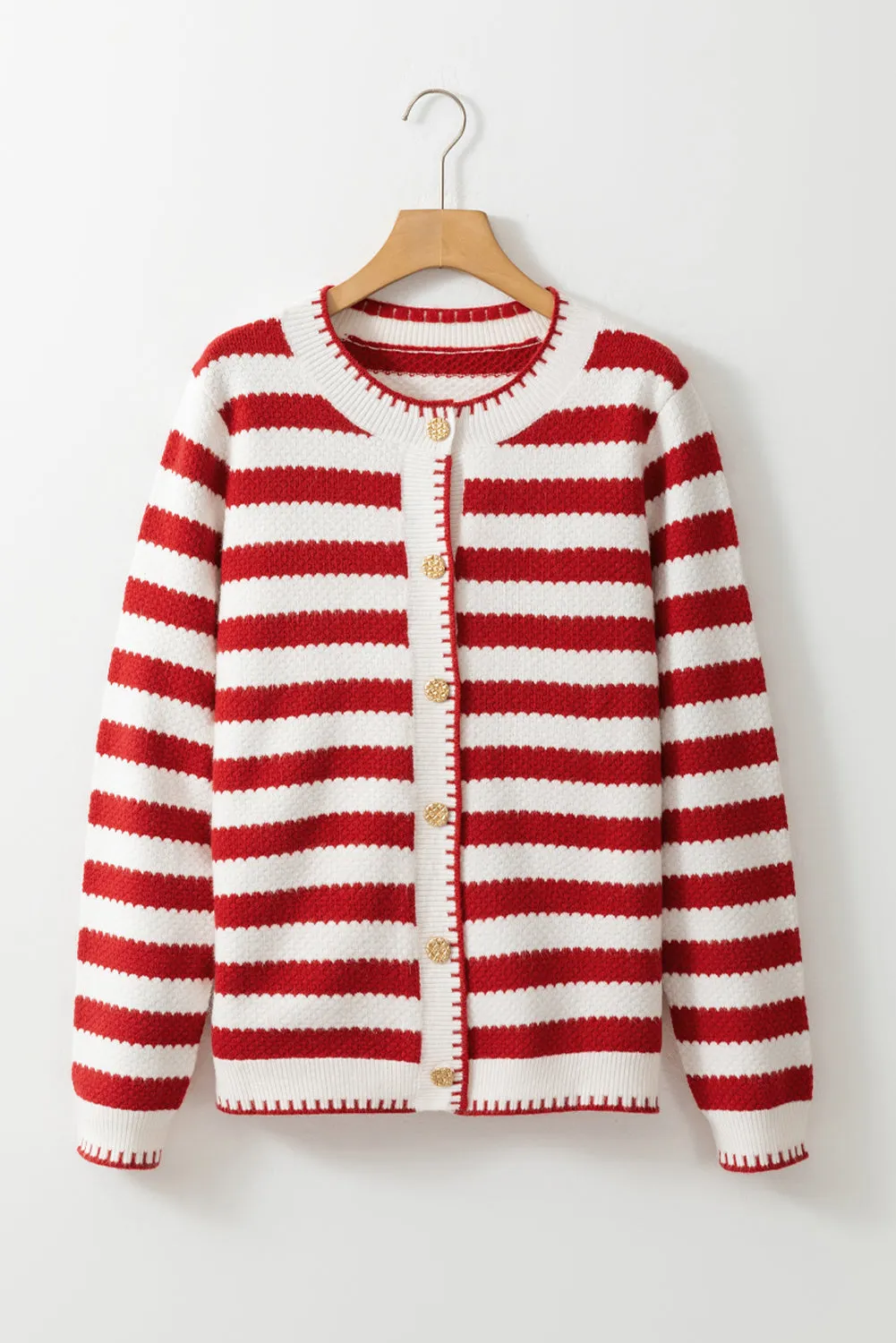 Threaded Pear Rylee Stripe Button Cardigan Sweater sold by Zulily product image thumbnail 4