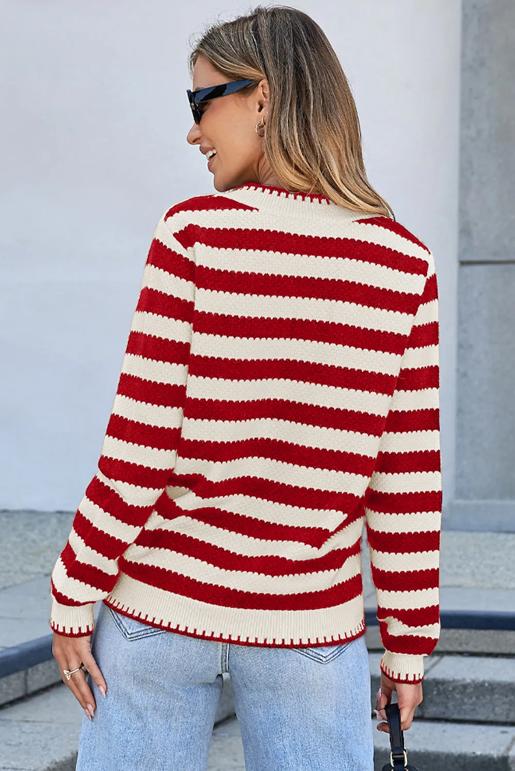 Threaded Pear Rylee Stripe Button Cardigan Sweater sold by Zulily product image thumbnail 2