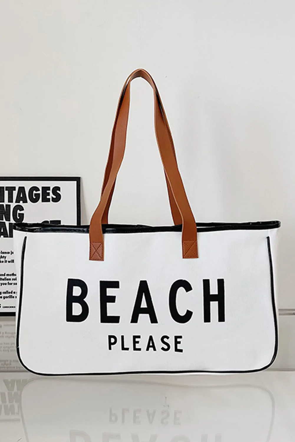 Threaded Pear Ryan Beach Please Canvas Tote sold by Zulily product image thumbnail 3