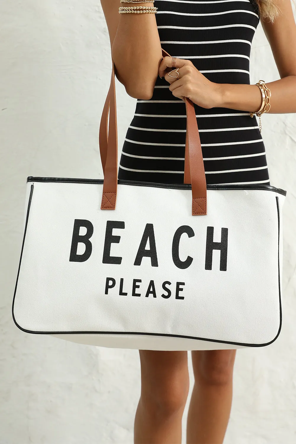 Threaded Pear Ryan Beach Please Canvas Tote sold by Zulily product image thumbnail 5