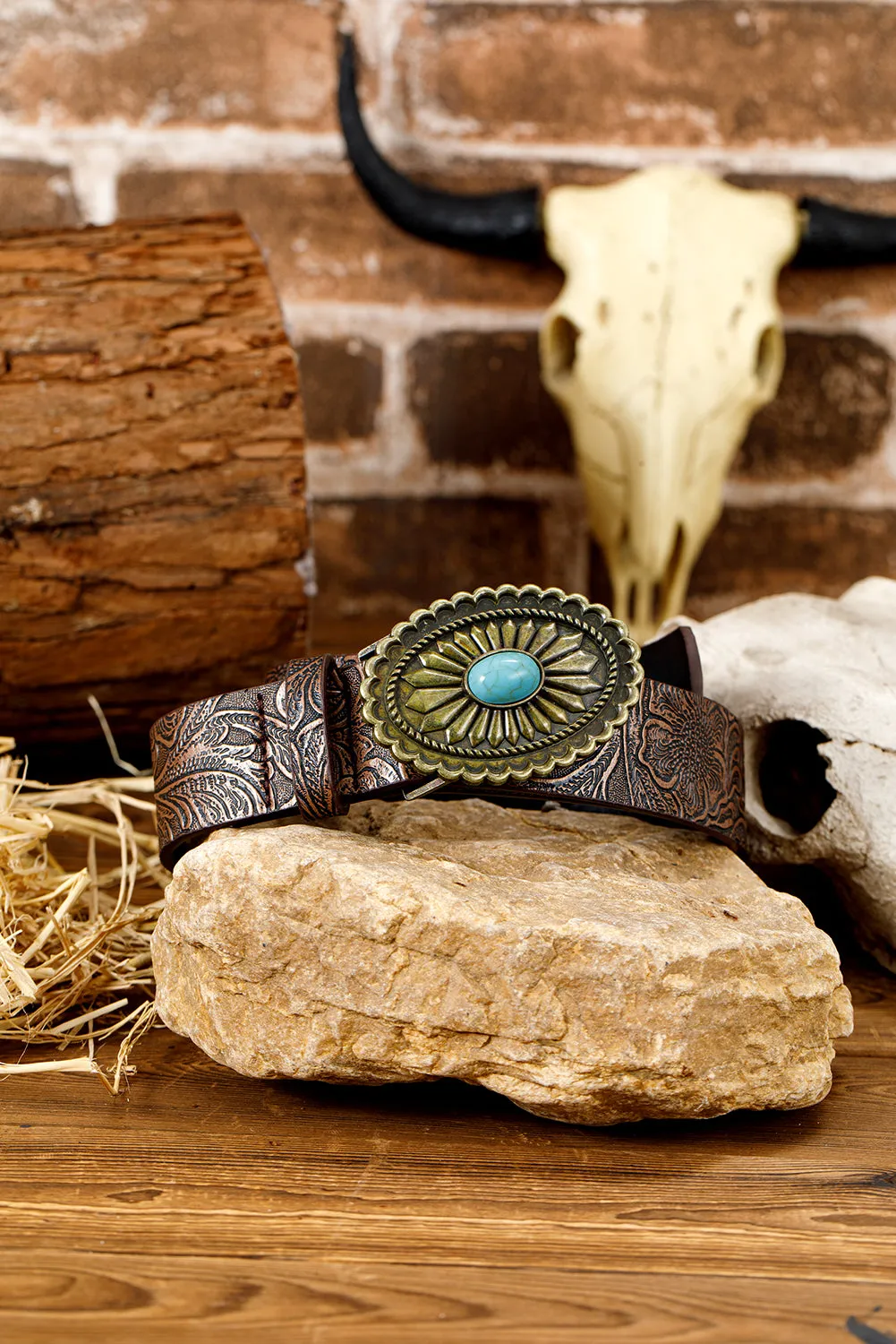 Threaded Pear Royalty Embossed Faux Leather Belt sold by Zulily product image thumbnail 4