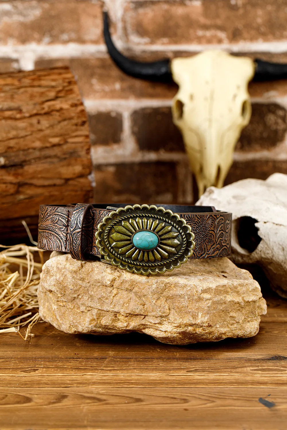 Threaded Pear Royalty Embossed Faux Leather Belt sold by Zulily product image thumbnail 3