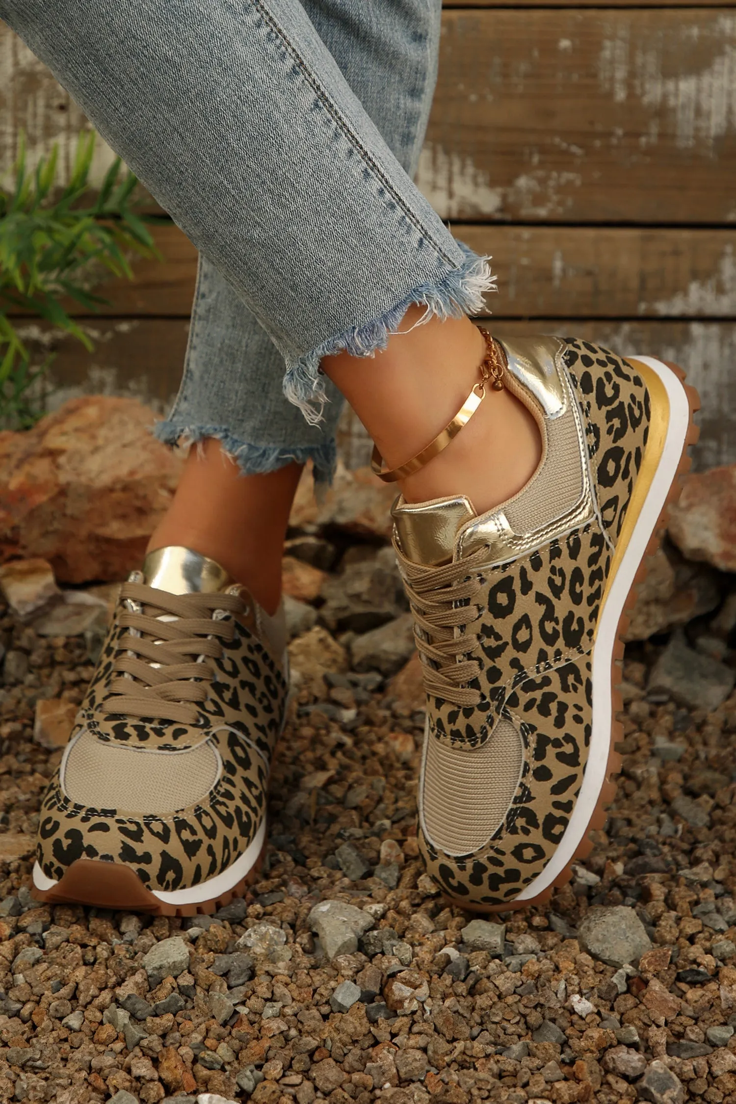 Threaded Pear Romy Patchwork Lace Up Sneakers sold by Zulily product image thumbnail 3