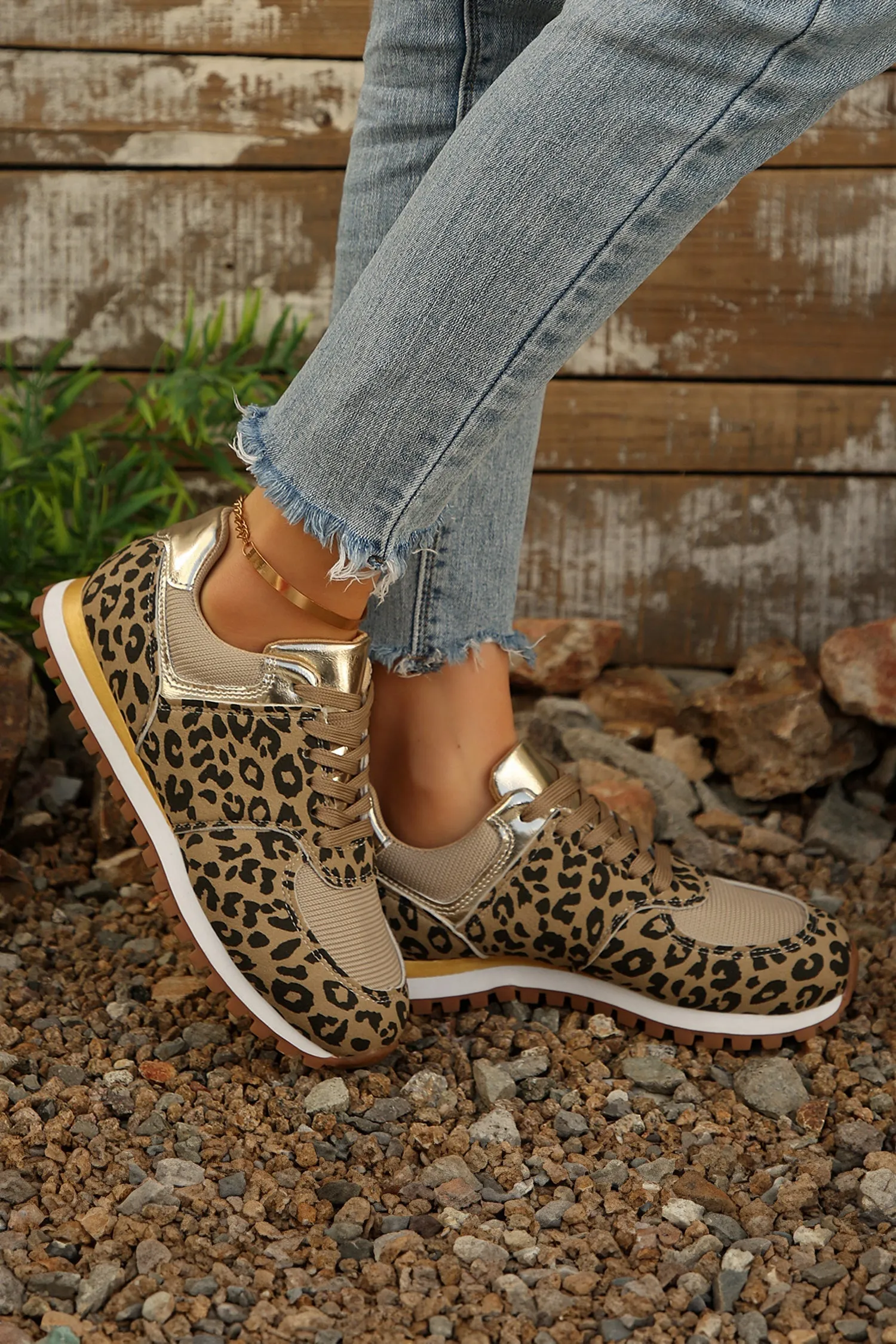 Threaded Pear Romy Patchwork Lace Up Sneakers sold by Zulily product image thumbnail 4