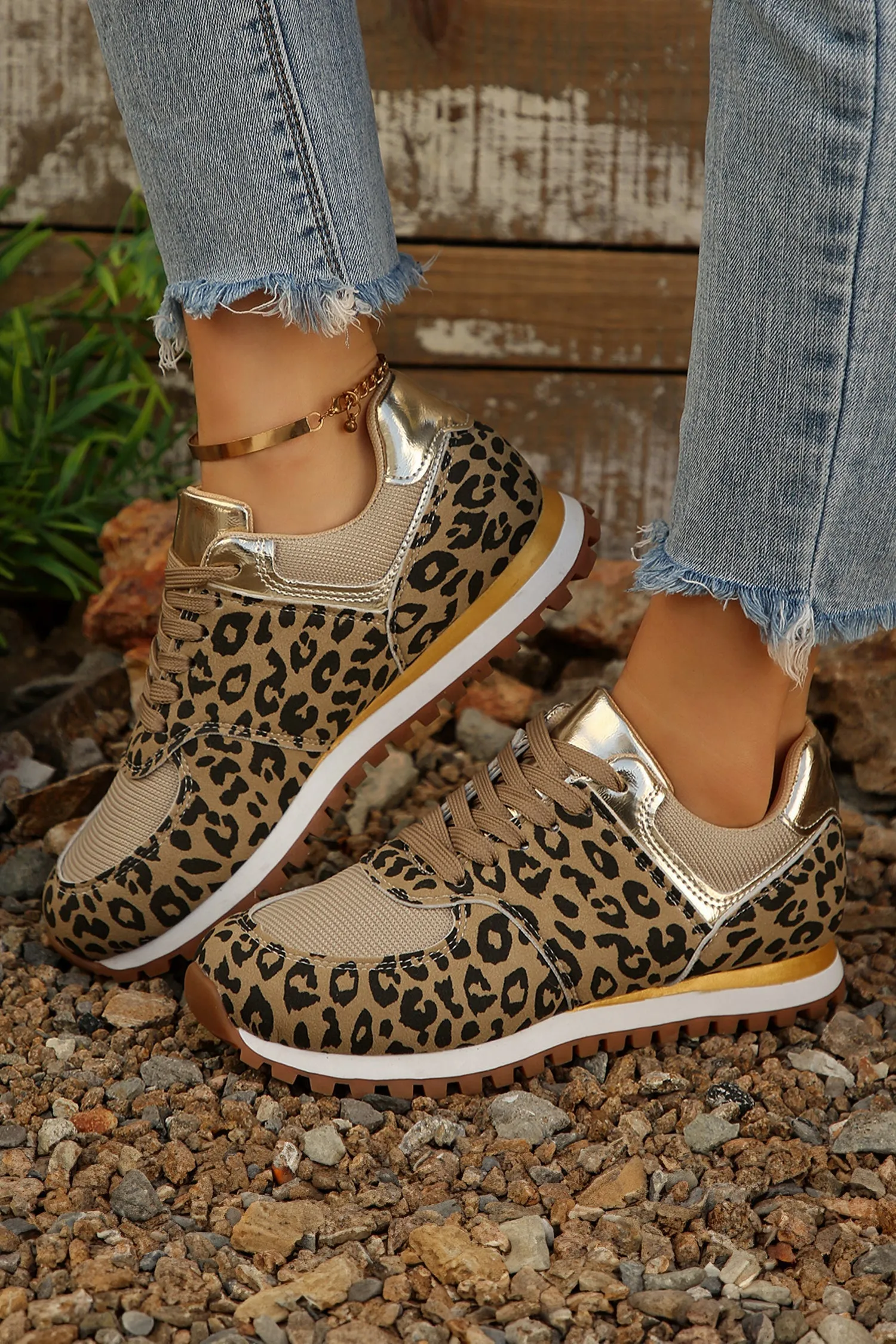 Threaded Pear Romy Patchwork Lace Up Sneakers sold by Zulily product image thumbnail 5