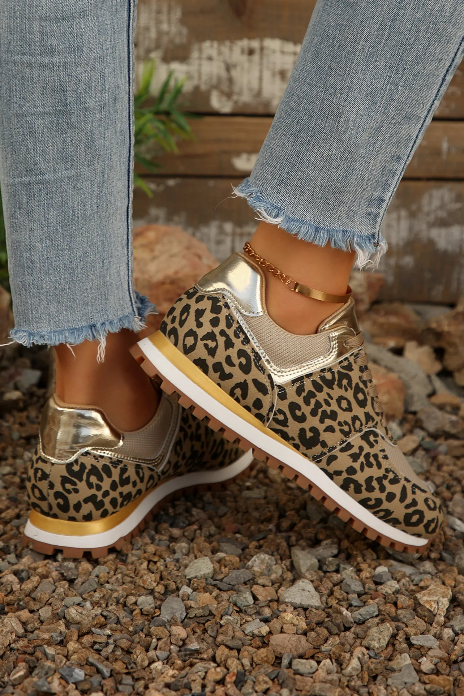 Threaded Pear Romy Patchwork Lace Up Sneakers sold by Zulily product image thumbnail 2