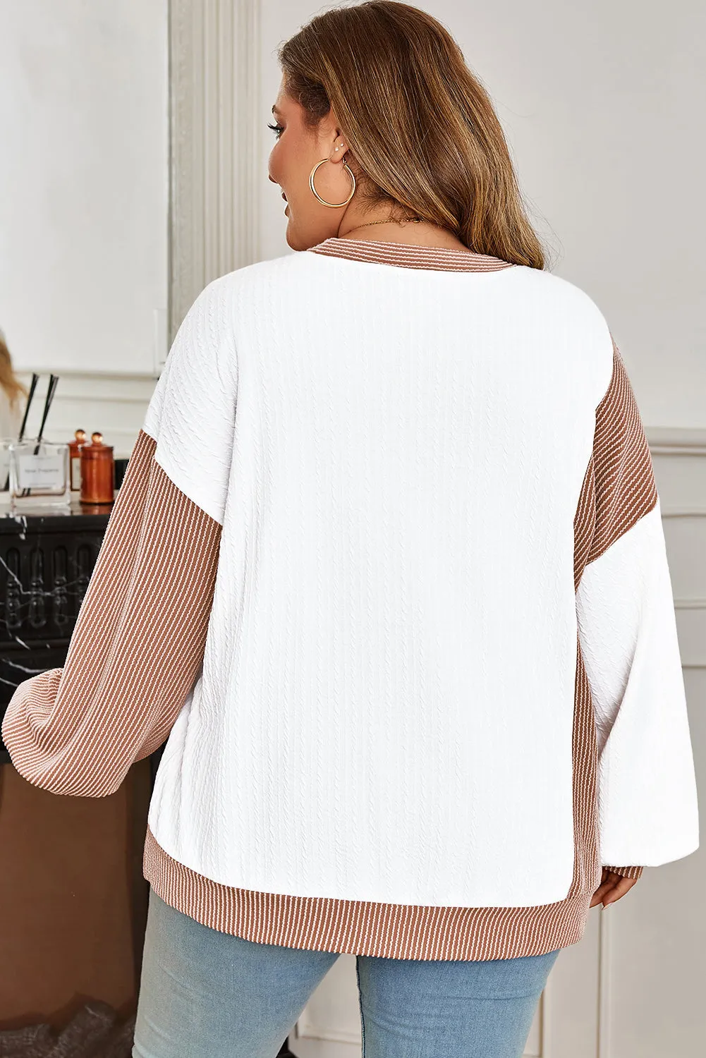 Threaded Pear Romy Color Block Knit PLUS Top sold by Zulily product image thumbnail 2
