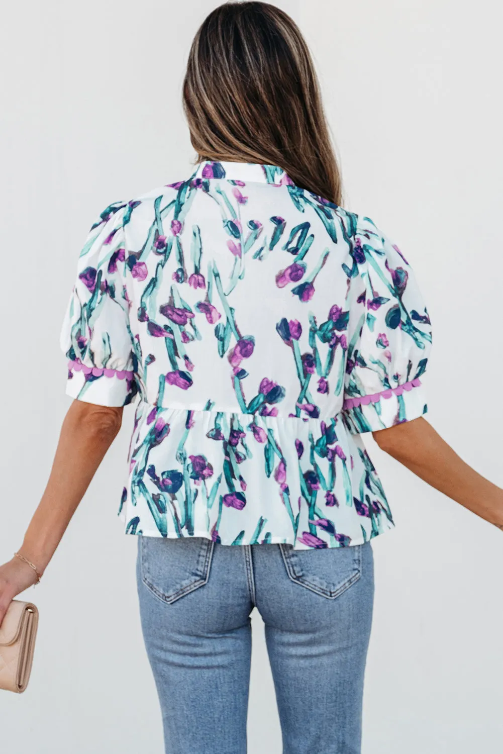 Threaded Pear Raelyn Floral Ricrac Trim Top sold by Zulily product image thumbnail 2