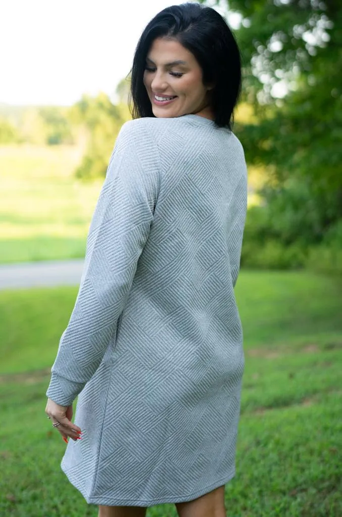 Threaded Pear Quincy Textured Long Sleeve Dress sold by Zulily product image thumbnail 2