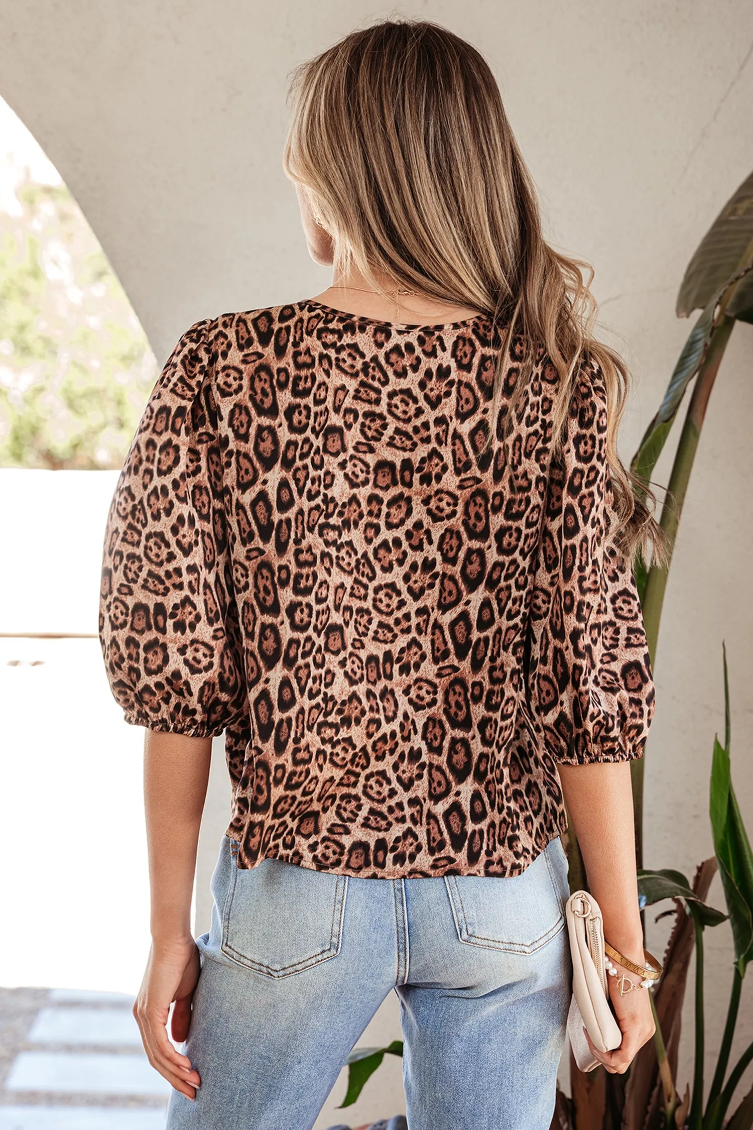 Threaded Pear Promise Tie Puff Sleeve Blouse sold by Zulily product image thumbnail 2
