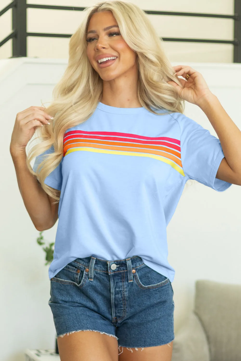 Threaded Pear Priscilla Striped Patch Front Casual Top sold by Zulily product image thumbnail 4