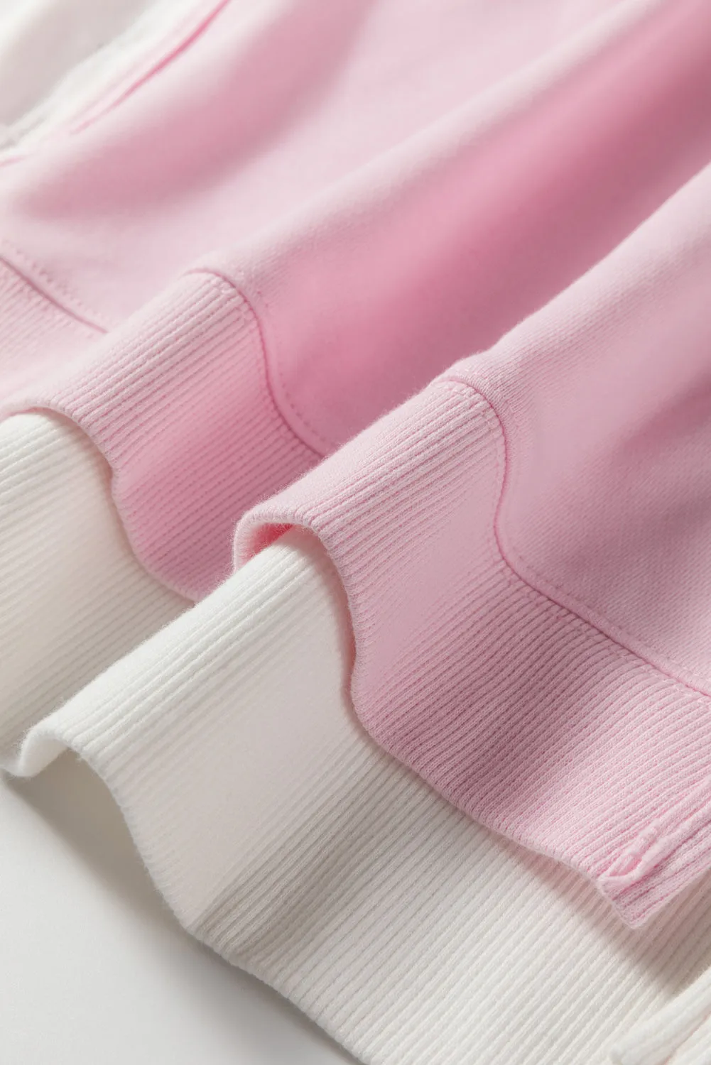 Threaded Pear Pink Colorblock Patchwork Drop Shoulder Plus Size Sweatshirt sold by Zulily product image thumbnail 3