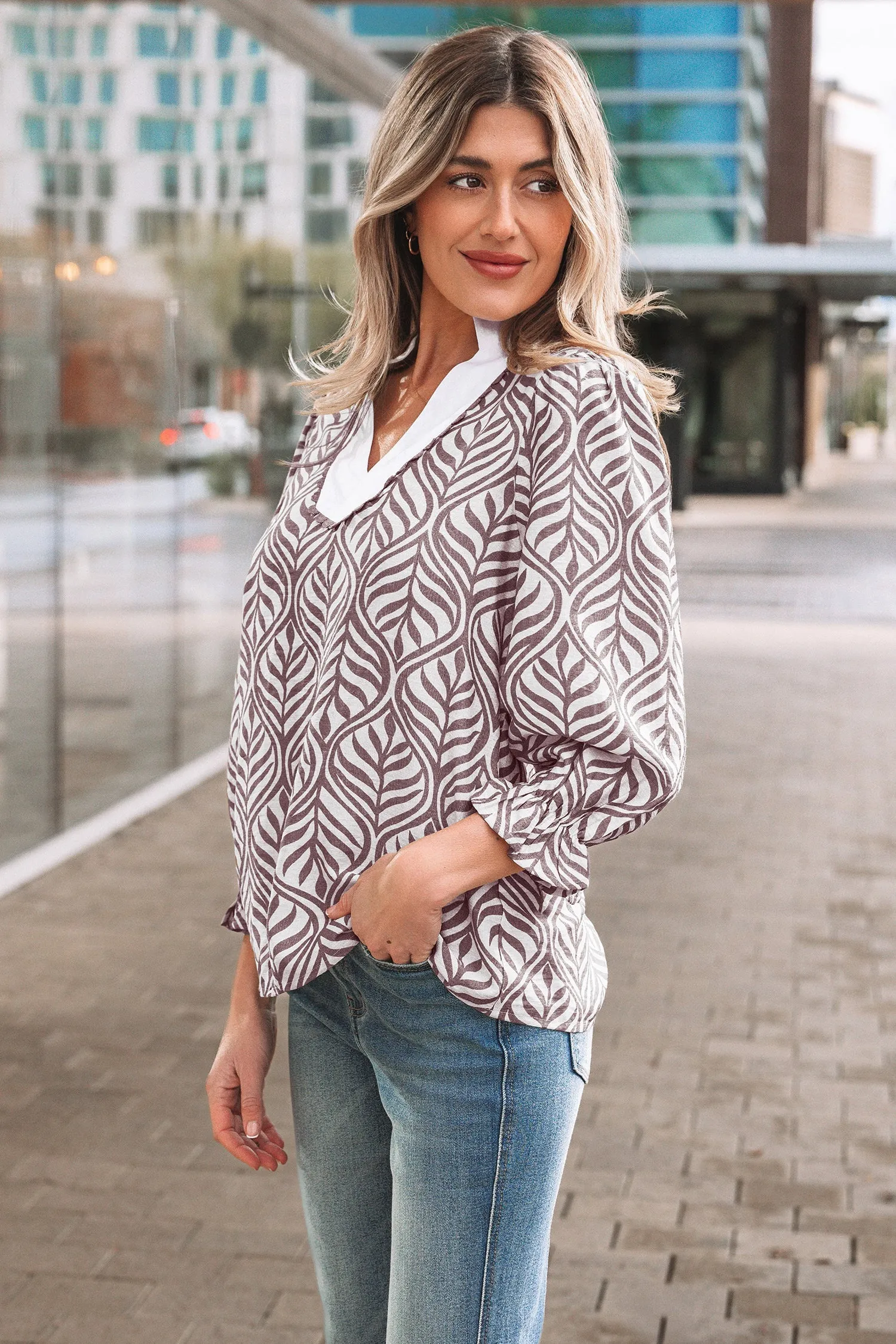 Threaded Pear Phoebe Collar Puff Sleeve Top sold by Zulily product image thumbnail 5