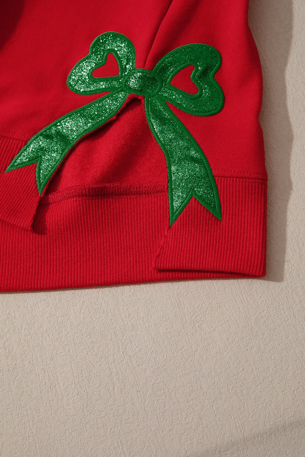 Threaded Pear Paulina Bow Decor Christmas Sweatshirt sold by Zulily product image thumbnail 5